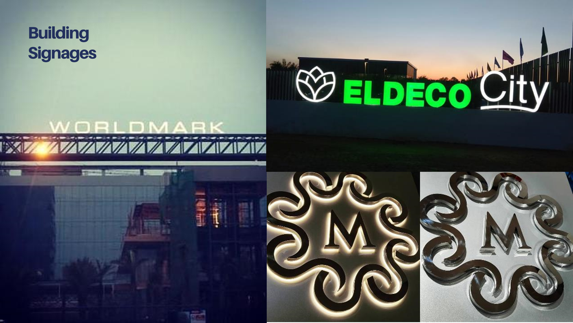 Corporate identity backlit signage
